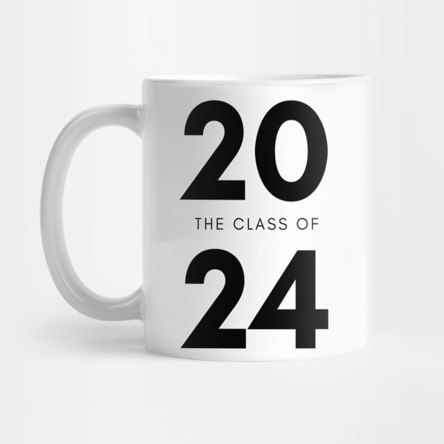 Class Of 2024. Simple Typography 2024 Design for Class Of/ Senior/ Graduation. Black by That Cheeky Tee